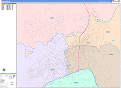 Santa Fe Wall Map Color Cast Style 2026